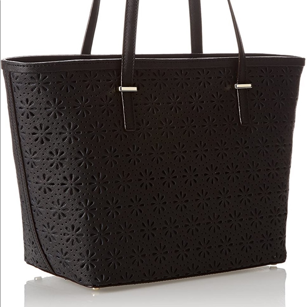 Kate Spade Black Textured Tote Bag